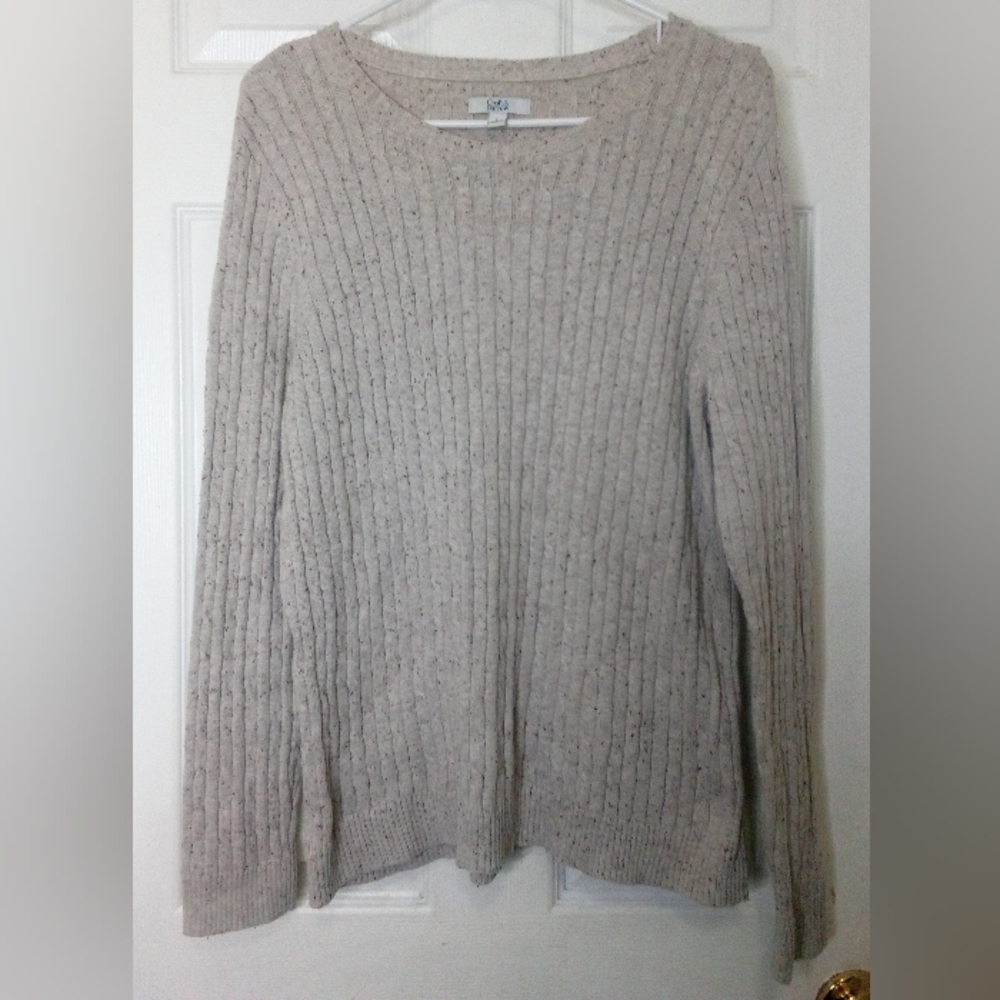 Croft & Barrow Men's Light Gray Crewneck Sweater